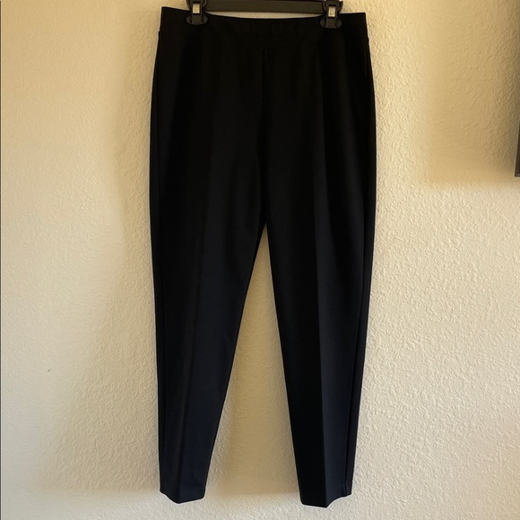 Eileen Fisher Washable Flex Ponte Slim Pant Black size M - Picture 2 of 7